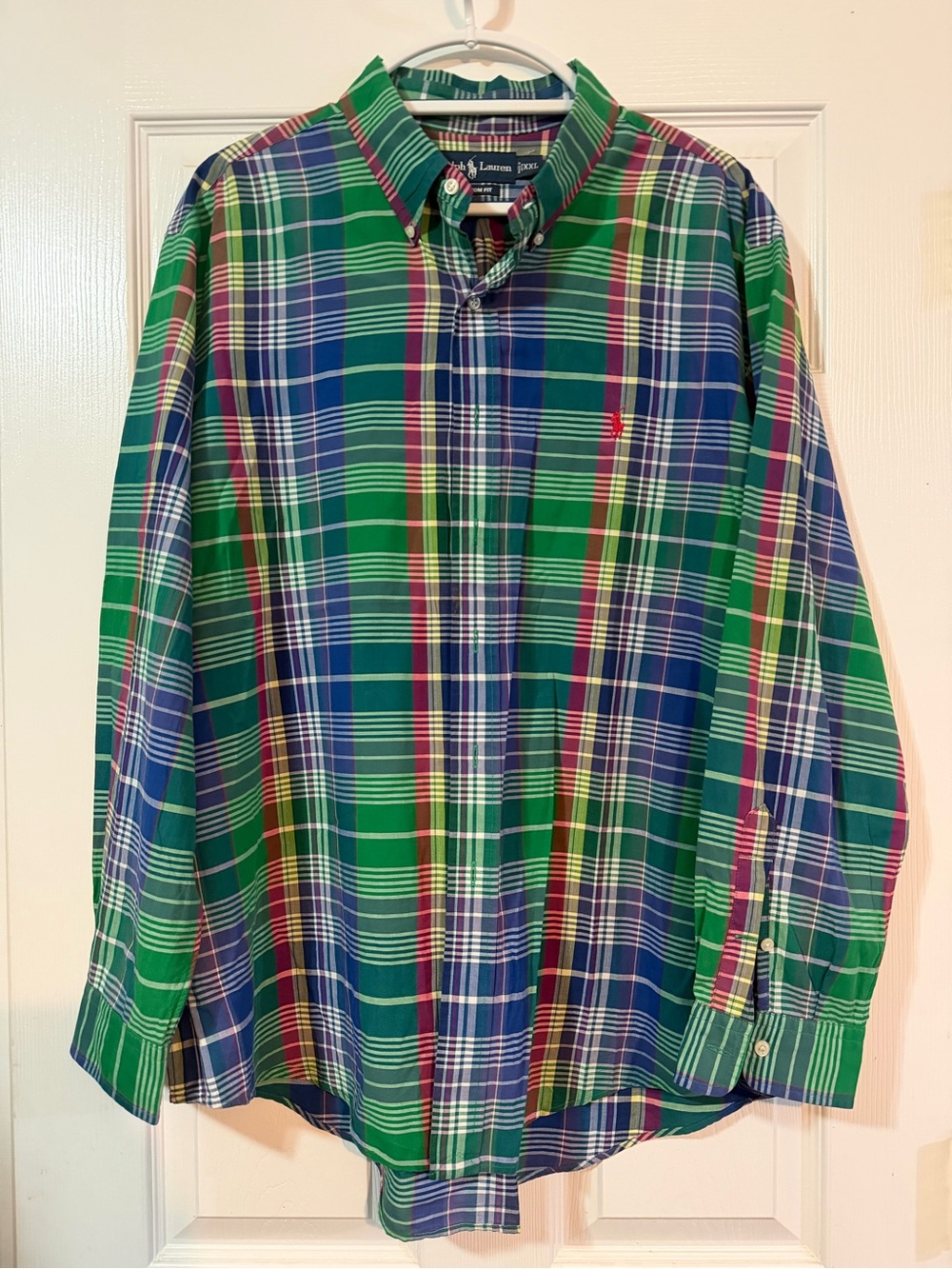 Ralph Lauren Green, Blue & Red Plaid Button-Down Shirt